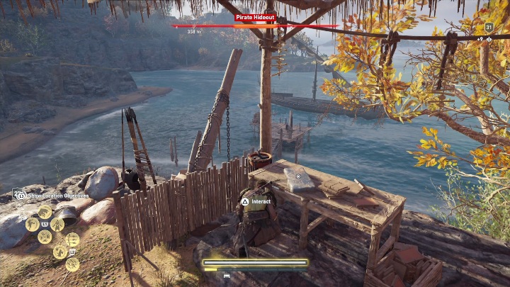 The location of this Ainigmata Ostraka: Head to the Pirate Hideout - AC Odyssey: Ainigmata Ostraka in Abantis Islands - Ainigmata Ostraka - Assassins Creed Odyssey Guide