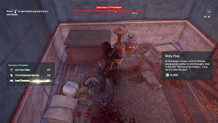 The location of this Ainigmata Ostraka: Sanctuary of Poseidon, Achaia - AC Odyssey: Ainigmata Ostraka in Achaia - Ainigmata Ostraka - Assassins Creed Odyssey Guide