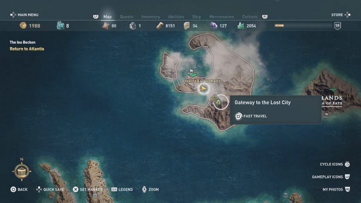 To get to the gates of the ancient city, you need to go to the Gateway to the Lost City - The Second Calling | Fate of Atlantis walkthrough - Episode 2 - Torment of Hades - Assassins Creed Odyssey Guide