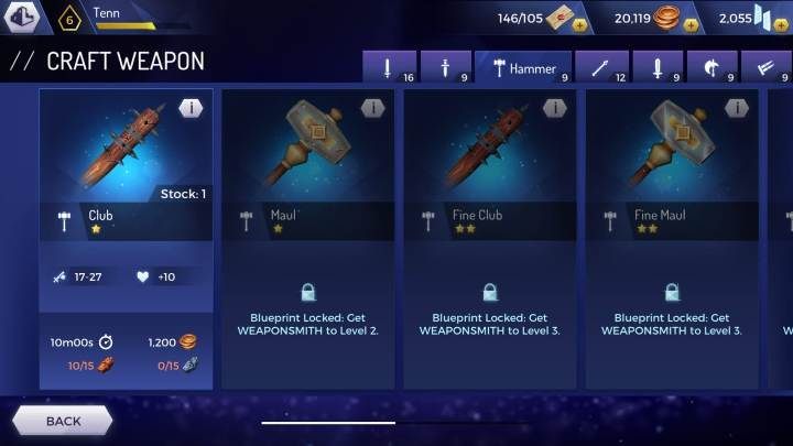 Club - Weapons available in the Assassins Creed Rebellion game - Equipment - Assassins Creed Rebellion Guide