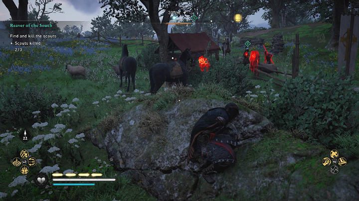 The third scout is stationing near the Cicestre Abbey - Assassins Creed Valhalla: Reaver of the South - walkthrough - Southsexe - Assassins Creed Valhalla Guide