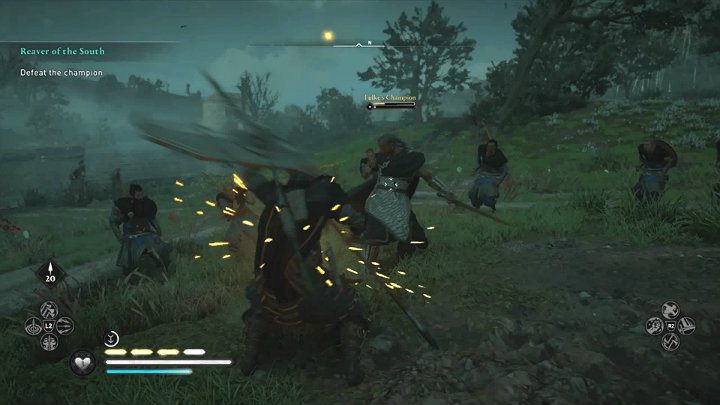 All special enemy attacks are indicated by a yellow flash so they can be blocked or parried - Assassins Creed Valhalla: Reaver of the South - walkthrough - Southsexe - Assassins Creed Valhalla Guide
