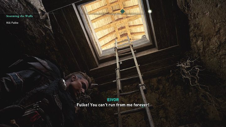 At some point, Fulke will use a smoke bomb and try to escape - Assassins Creed Valhalla: Storming the Walls - guide - Southsexe - Assassins Creed Valhalla Guide
