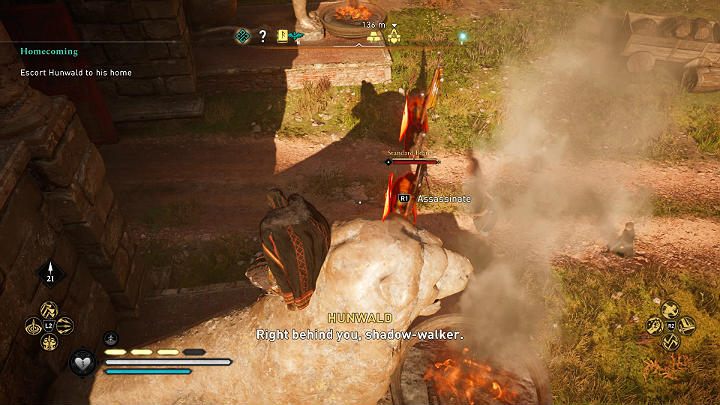 All the guards based in Lincoln will be hostile to you and will chase you all the way to Hunwald's home - Assassins Creed Valhalla: Return home/Homecoming - walkthrough - Lincolnscire - Assassins Creed Valhalla Guide