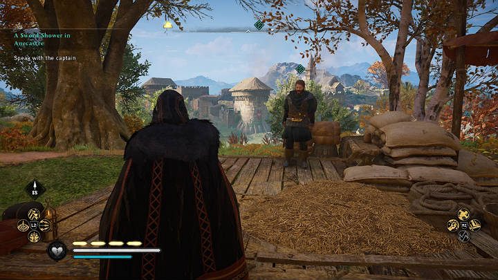 Once you are there, talk to the fyrd commander - Assassins Creed Valhalla: A Sword-Shower in Anecastre - walkthrough - Lincolnscire - Assassins Creed Valhalla Guide