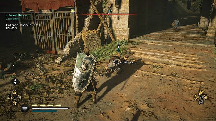 In the chapel apart from Herefrith you will meet several soldiers - Assassins Creed Valhalla: A Sword-Shower in Anecastre - walkthrough - Lincolnscire - Assassins Creed Valhalla Guide