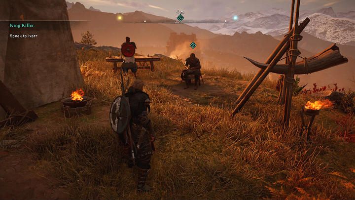 Once you're there and you've set up the camp, go talk to Ivarr to start the assault on the castle - Assassins Creed Valhalla: King Killer - walkthrough - Sciropescire - Assassins Creed Valhalla Guide