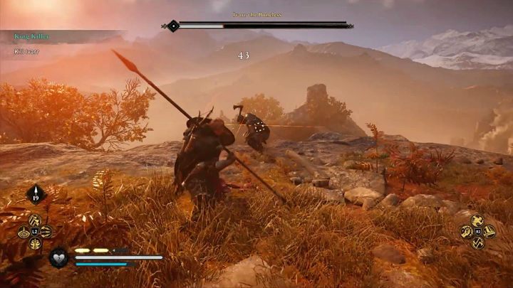Ivarr's basic attacks are indicated by a yellow flash - Assassins Creed Valhalla: Ivarr the Boneless - boss, how to defeat him? - Bosses - Assassins Creed Valhalla Guide