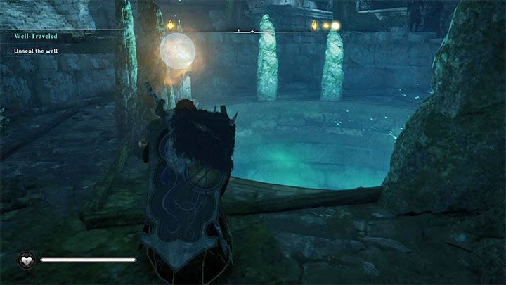 Now move the sunstone at the bottom - Assassins Creed Valhalla: Well of Urdr in Asgard - how to open it? - Exploring the game world - Assassins Creed Valhalla Guide