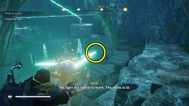 Now reach the upper left sunstone presented in picture 1 (it is close to where you started the puzzle) - Assassins Creed Valhalla: Well of Urdr in Asgard - how to open it? - Exploring the game world - Assassins Creed Valhalla Guide