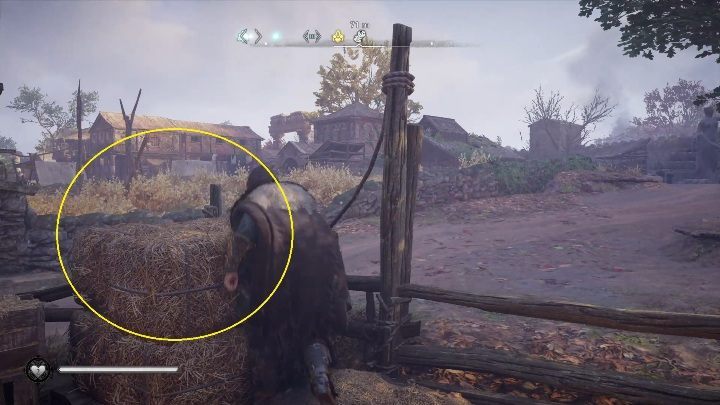 End: The paper will stop only on the other side of the river, in a haystack - Assassins Creed Valhalla: Flying paper - East Anglia secrets, locations - East Anglia - Assassins Creed Valhalla Guide
