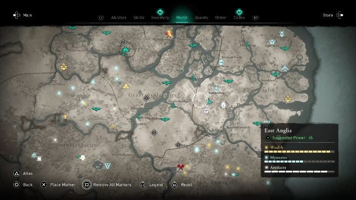 You can find the mask in the southern part of East Anglia - Assassins Creed Valhalla: Roman artifact - East Anglia secrets, locations - East Anglia - Assassins Creed Valhalla Guide