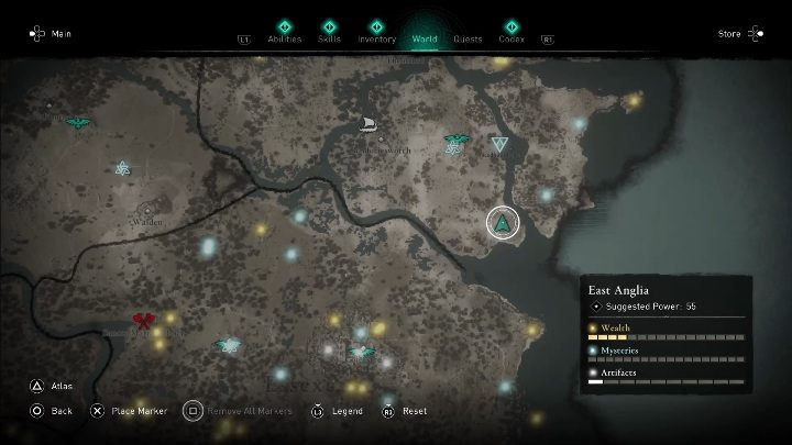 Plank and Buckler are located in a cave, in the southern part of eastern England - Assassins Creed Valhalla: Gear - East Anglia secrets, locations - East Anglia - Assassins Creed Valhalla Guide