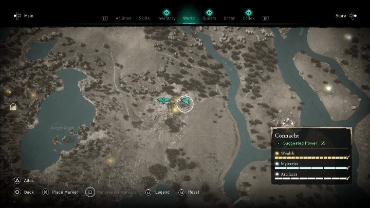 You will find the treasure in the town of Kiltober - AC Valhalla Wrath of the Druids: Treasure Hoard Map - Connacht, secrets, locations - Connacht - Assassins Creed Valhalla Guide