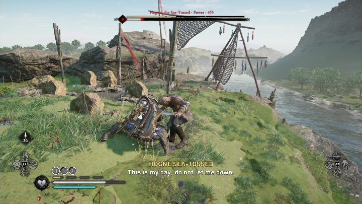 Approach this enemy with full health, rations, and a full adrenaline bar - AC Valhalla Wrath of the Druids: Lost Drengr - Connacht, secrets, locations - Connacht - Assassins Creed Valhalla Guide