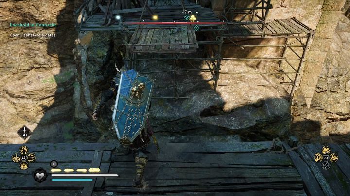 You can get inside the fortress in many ways, but the safest way will be the builders' path that the scout talked about - AC Valhalla Wrath of the Druids: Foothold in Connacht - solution - Walkthrough - Assassins Creed Valhalla Guide