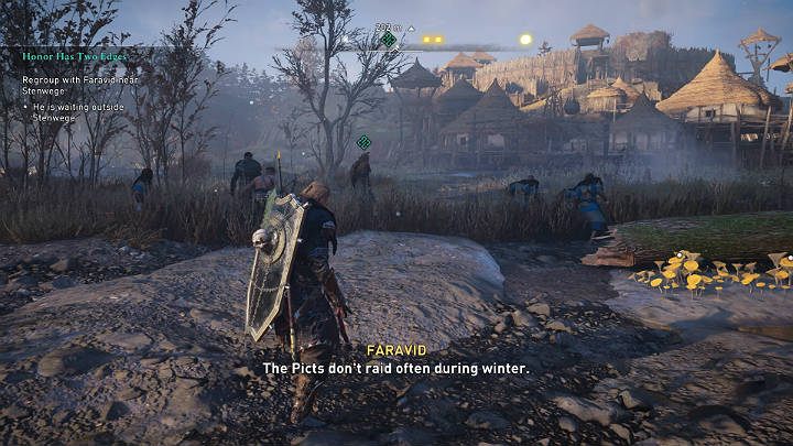 Once the threat is over, go with Faravid to lurk near Stenwege and plan the next move - Assassins Creed Valhalla: Honor Has Two Edges - walkthrough - Eurvicscire - Assassins Creed Valhalla Guide