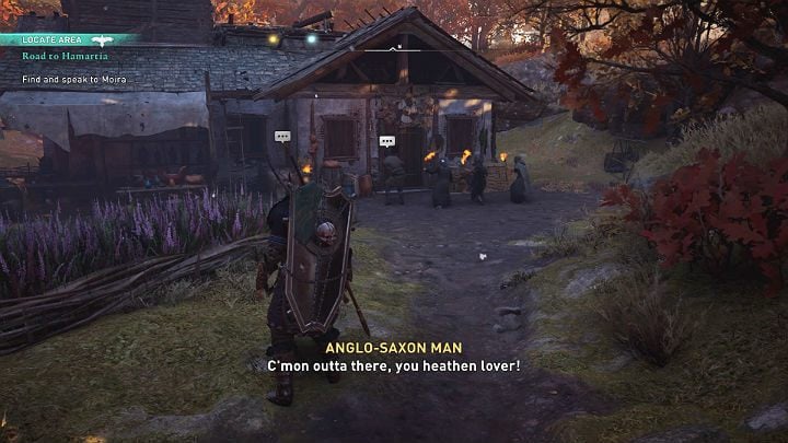 Go to the village to find Moira - one of the houses in the depths of the forest belongs to her - Assassins Creed Valhalla: Road to Hamartia - walkthrough - Eurvicscire - Assassins Creed Valhalla Guide