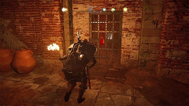 There is an alternative exit from the hideout in the area - destroy the lock on the door to unlock it - Assassins Creed Valhalla: Jorvik - Eboracum Assassin Bureau - Hidden Ones Bureau - Assassins Creed Valhalla Guide