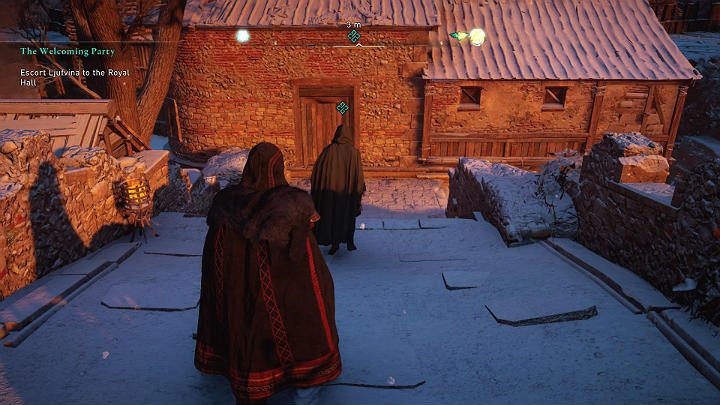 Go with Ljufvina to the royal palace to meet Hjorr - Assassins Creed Valhalla: The Welcoming Party - guide - Jorvik - Assassins Creed Valhalla Guide