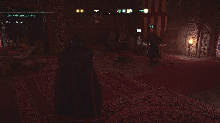 After the audience is over, go with Hjorr to meet Ljufvina - Assassins Creed Valhalla: The Welcoming Party - guide - Jorvik - Assassins Creed Valhalla Guide