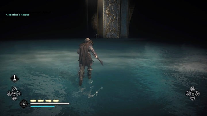 After a while, Sigurd will appear on the scene - pick yourself up and run towards him - Assassins Creed Valhalla: A Brothers Keeper - walkthrough - Hordafylke - Assassins Creed Valhalla Guide