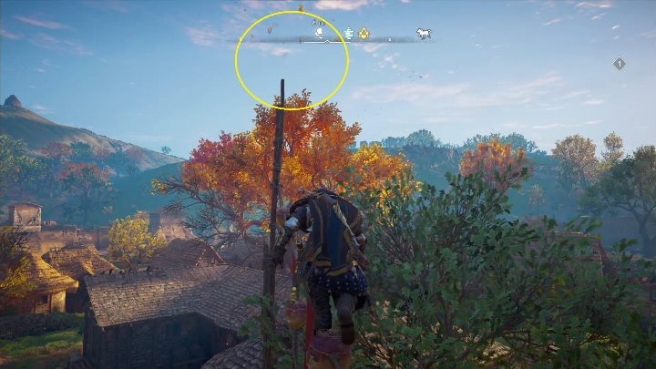 Beginning: The paper is on the ropes between the statues - Assassins Creed Valhalla: Flying Paper - Glowecestrescire, Secrets - Glowecestrescire - Assassins Creed Valhalla Guide