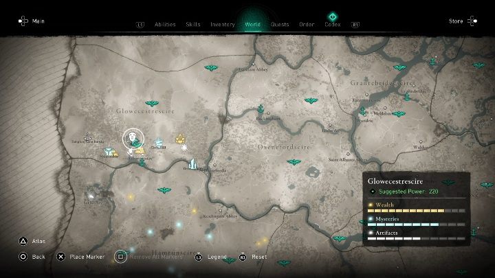 You will find the mask in Glowecestre - Assassins Creed Valhalla: Roman Artifact - Glowecestrescire, Secrets, Locations - Glowecestrescire - Assassins Creed Valhalla Guide