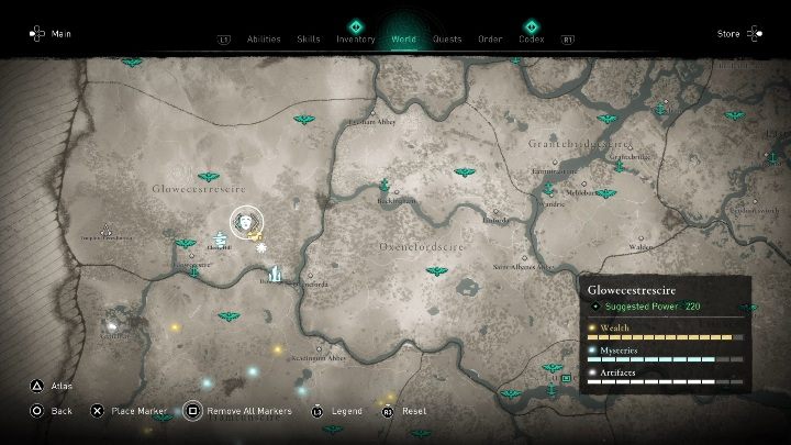 You will find the artifact running east from Glowecestre - Assassins Creed Valhalla: Roman Artifact - Glowecestrescire, Secrets, Locations - Glowecestrescire - Assassins Creed Valhalla Guide
