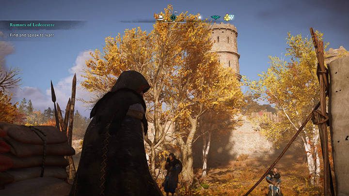 As soon as you approach a small camp near the town of Ledecestre you will receive a tip that Ivarr is waiting for you at the top of a nearby tower - Assassins Creed Valhalla: Rumors of the Ledecestre walkthrough - Ledecestrescire - Assassins Creed Valhalla Guide