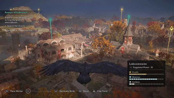 The church is a well-guarded building in the center of the settlement (synchronization point) so to get there you will have to sneak in or eliminate the soldiers standing guard - Assassins Creed Valhalla: Rumors of the Ledecestre walkthrough - Ledecestrescire - Assassins Creed Valhalla Guide