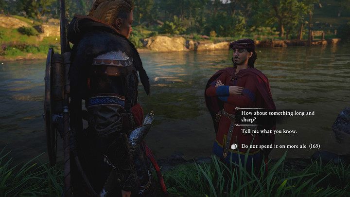 Bard will suggest that he deserves some reward for such valuable information - Assassins Creed Valhalla: The Abbots Gambit - walkthrough - Cent - Assassins Creed Valhalla Guide