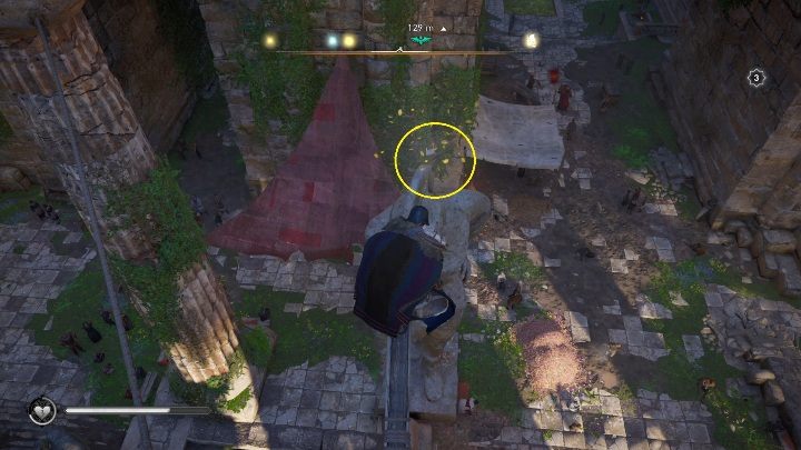 End: The paper will stop at the head of the monument, practically several meters from the beginning of the route - Assassins Creed Valhalla: Flying Papers - Essexe secrets, locations - Essexe - Assassins Creed Valhalla Guide