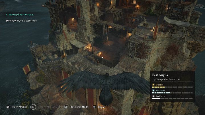 The fortress is very well guarded, but if you act methodically, you will be able to eliminate all guards quietly - Assassins Creed Valhalla: A Triumphant Return - walkthrough - Grantebridgescire - Assassins Creed Valhalla Guide