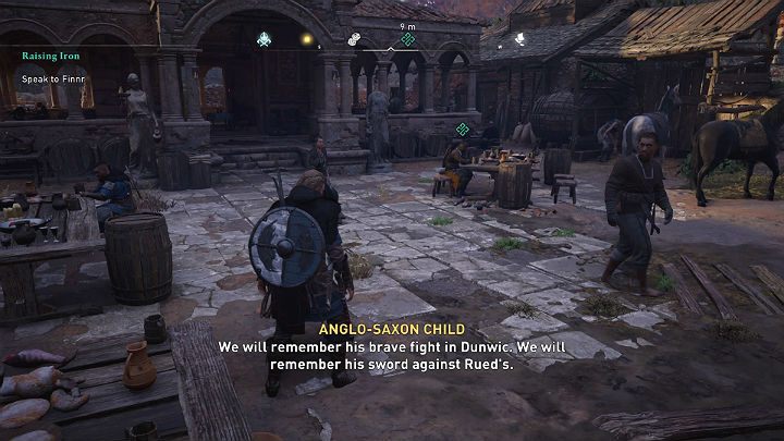 You will find Finnr in Northwic, on the main square - Assassins Creed Valhalla: A Raising Iron - walkthrough - Grantebridgescire - Assassins Creed Valhalla Guide