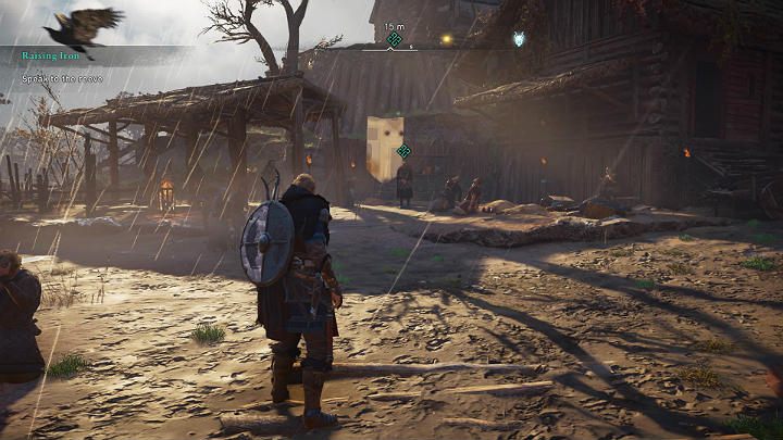 Go to the main square and talk to the sheriff - Assassins Creed Valhalla: A Raising Iron - walkthrough - Grantebridgescire - Assassins Creed Valhalla Guide