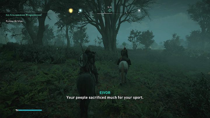 You will watch a cut-scene in which Birstan will invite Eivor to Colchester to discuss a certain delicate matter that has been bothering him for some time - Assassins Creed Valhalla: An Uncommon Proposition - walkthrough - Essexe - Assassins Creed Valhalla Guide
