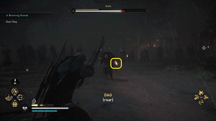 At some stage of the fight Dag will drop his shield and take another axe in his left hand - Assassins Creed Valhalla: Dag boss fight - how to win? - Bosses - Assassins Creed Valhalla Guide