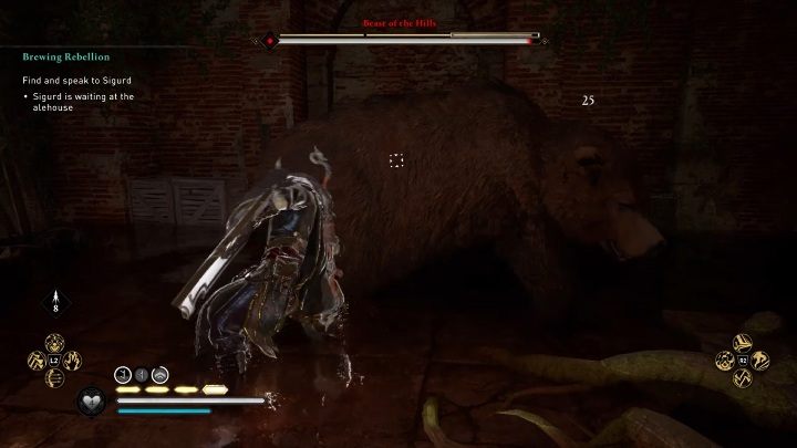 Bear's attacks are quite chaotic, but easy to avoid - Assassins Creed Valhalla: Legendary Animal - Sciropescire, Secrets, Locations - Sciropescire - Assassins Creed Valhalla Guide