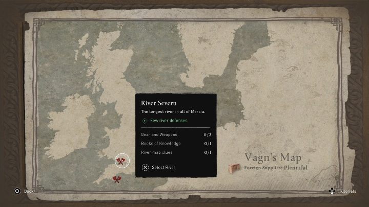 Map: River Severn - Assassins Creed Valhalla: Treasures of the River Severn - walkthrough, - Solucja - Assassins Creed Valhalla Guide