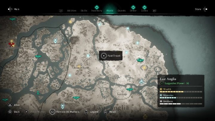 Location of the book of knowledge: Eastern England, the northern part of the location - Assassins Creed Valhalla: Books of Knowledge - melee combat - map, locations - Secrets and collectibles - Assassins Creed Valhalla Guide
