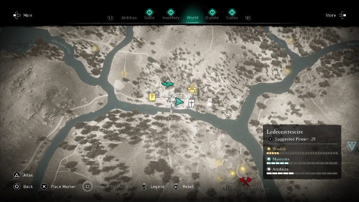 Location of the book of knowledge: Ledecestrescire, in the southern part of the map, in Venonis - Assassins Creed Valhalla: Books of Knowledge - melee combat - map, locations - Secrets and collectibles - Assassins Creed Valhalla Guide