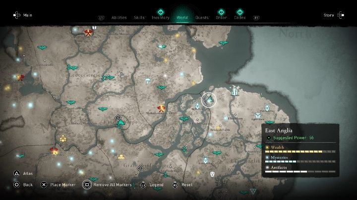 9 - Assassins Creed Valhalla: Roman artifacts - whole set - map, locations - Secrets and collectibles - Assassins Creed Valhalla Guide