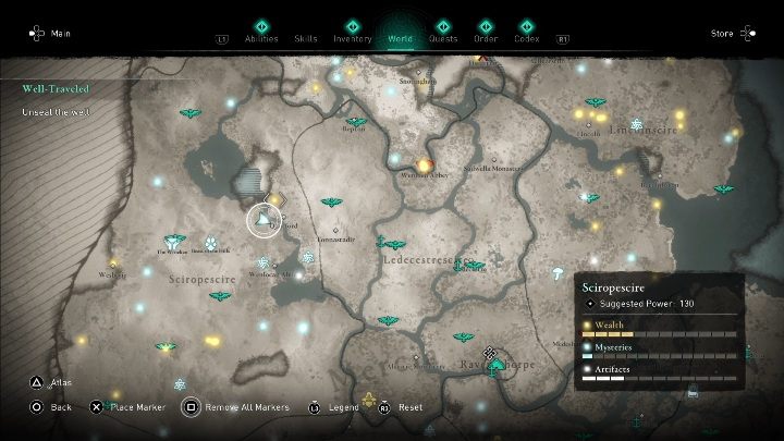 Region: Sciropescire - Assassins Creed Valhalla: Rigsogur Fragment - whole set - map, locations - Secrets and collectibles - Assassins Creed Valhalla Guide