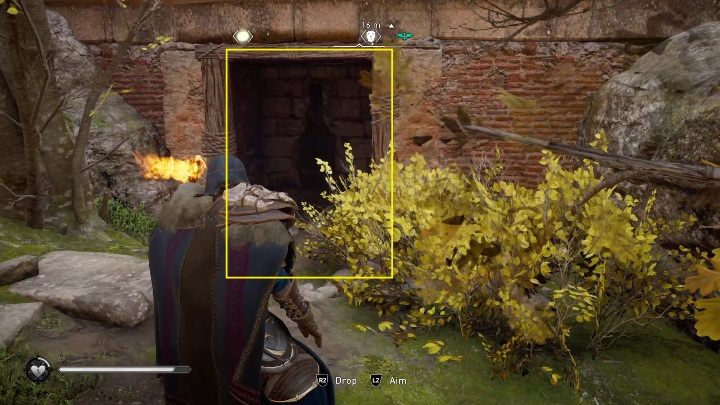 To reach the mask you have to go to the left side of the building - Assassins Creed Valhalla: Roman Artifact - Lincolnscire secrets, locations - Lincolnscire - Assassins Creed Valhalla Guide
