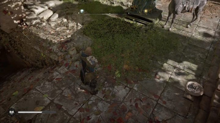 It lies in the grass, right next to a statue - Assassins Creed Valhalla: Roman Artifact - Lincolnscire secrets, locations - Lincolnscire - Assassins Creed Valhalla Guide