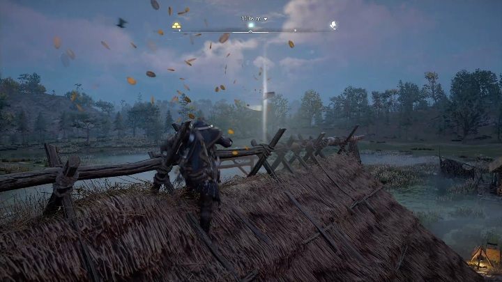 End: The page will stop on the roof, right by the water - Assassins Creed Valhalla: Flying Paper - Hamtunscire, secrets - Hamtunscire - Assassins Creed Valhalla Guide