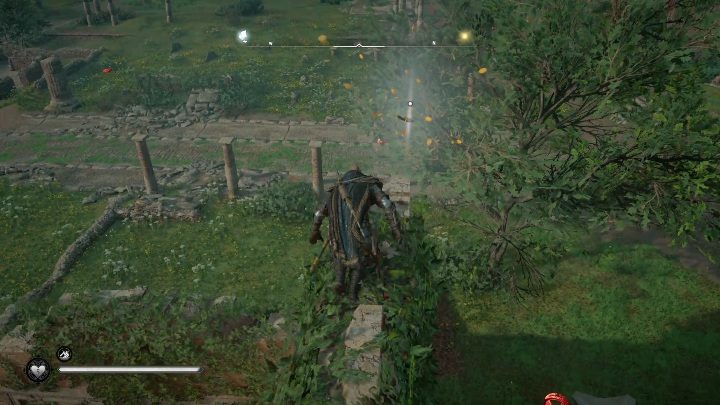 End: The paper will stop nearby the starting location, right by the big tree - Assassins Creed Valhalla: Flying Paper - Hamtunscire, secrets - Hamtunscire - Assassins Creed Valhalla Guide