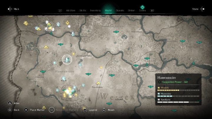 You will find Standing Stones north of Wincestre - Assassins Creed Valhalla: Standing Stones - Hamtunscire, Secrets, Locations - Hamtunscire - Assassins Creed Valhalla Guide