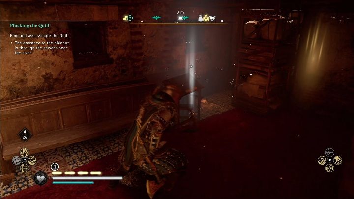 Your task is to jump upstairs; there, you will immediately notice the treasure map - Assassins Creed Valhalla: Treasure map - Wincestre, secrets, locations - Wincestre - Assassins Creed Valhalla Guide